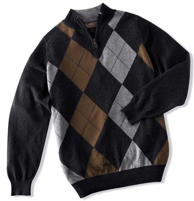 Argyle is one of the most popular sweater patterns seen on men in the 