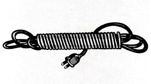 Lichenstein took one of the simplest of hardware store items and turned it into art for his painting "Electric Cord." It's so simple, bold and shameless that no background color is needed. Interesting, "Electric Cord" was lost for 42 years after its owner sent it out to be cleaned and it never returned, and was just discovered in a warehouse last year.