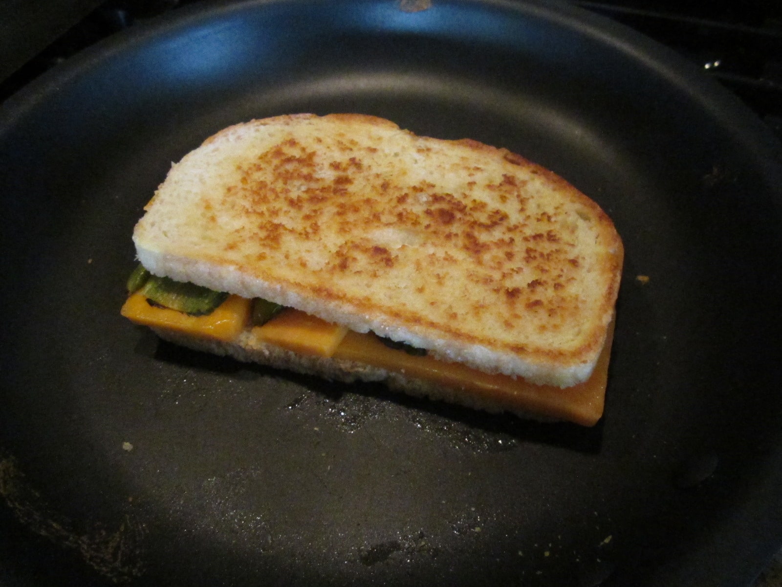 Grill to a nice golden brown, and enjoy the crap out of it!