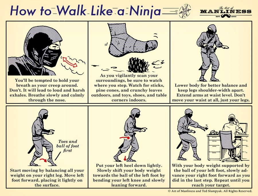 How to Walk Like a Ninja: An Illustrated Guide