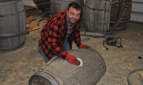 7-sanding-a-whiskey-barrel