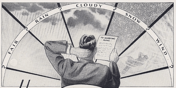 forecast weather vintage illustration