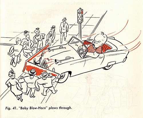 driving instruction manual vintage illustration