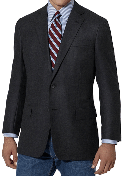 business mullet wrong suit jacket casual jeans