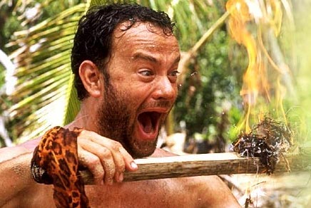 Tom Hanks Starting a Fire Without Matches
