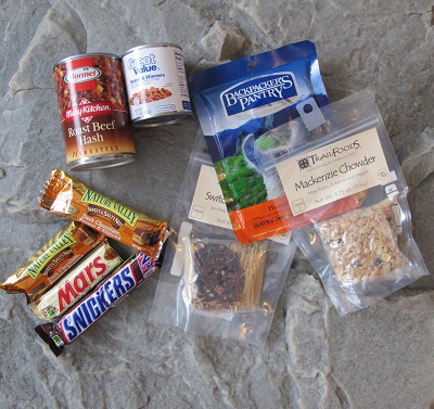 bug out bag supplies food snacks candy bars dehydrated