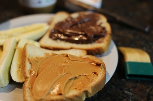 Bananen Nutella Sandwich Aus Dem Toaster — Rezepte Suchen