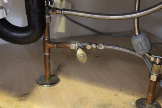 shut off valve for kitchen sink and dishwasher