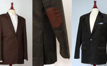 A mannequin demonstrating a brown sports jacket, following the guidelines of the Man's Guide fashion.
