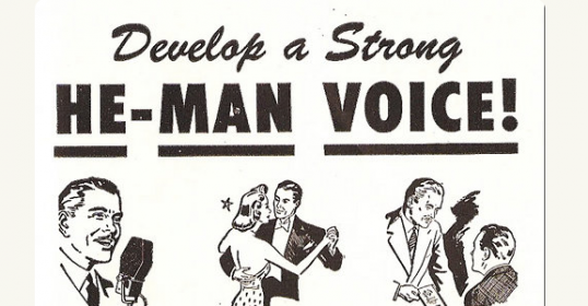 Develop a nature-inspired strong He-Man voice with this ad.