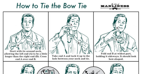 How to tie a bow tie.