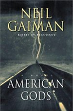 The suggested fiction cover of American Gods by Neil Gaiman features men.