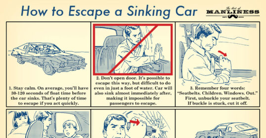 Escape a Sinking Car: An Illustrated Guide