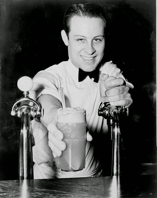 An Egg Cream aficionado in Brooklyn.