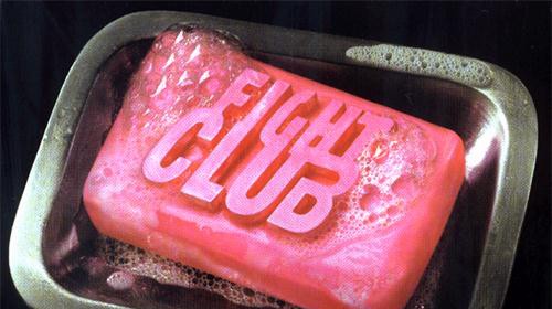 A pink soap bar with 