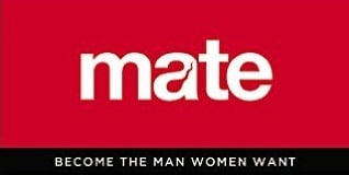 A red background with the words 