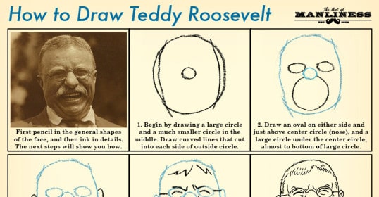 how to draw teddy roosevelt