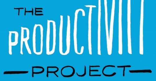 The productive project logo on a blue background.