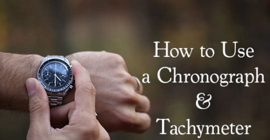 Learn how to efficiently use a wristwatch with a chronograph and tachymeter.