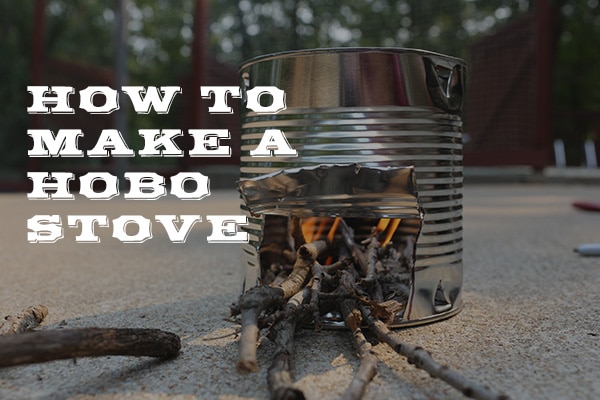 Learn how to easily make a hobo stove using minimal materials.