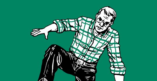 Predict the man in the plaid shirt's mortality with a simple test as he lays on the ground.