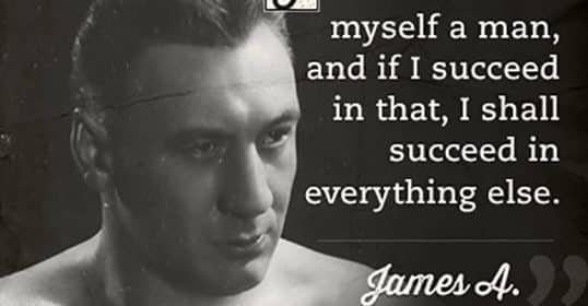 James a garfield quote about manhood.