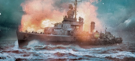 During WWII, the U.S.S. Plunkett menaced the ocean with flames erupting from its hull.