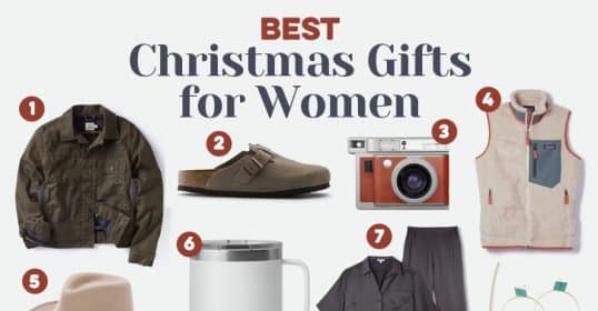 A giveaway featuring an assortment of Christmas gift ideas for women in 2023, including clothing, accessories, and gadgets.