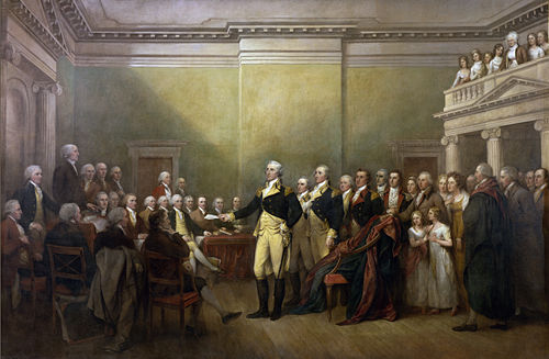 george washington resignation speech painting 1784