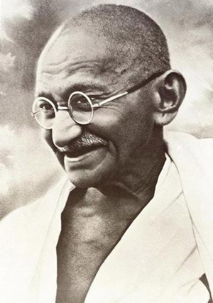 mahatma gandhi portrait smiling gandhi photo