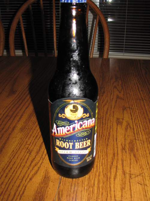 Americana root beer craft soda.