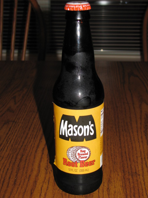 Mason's root beer review bottle craft soda.