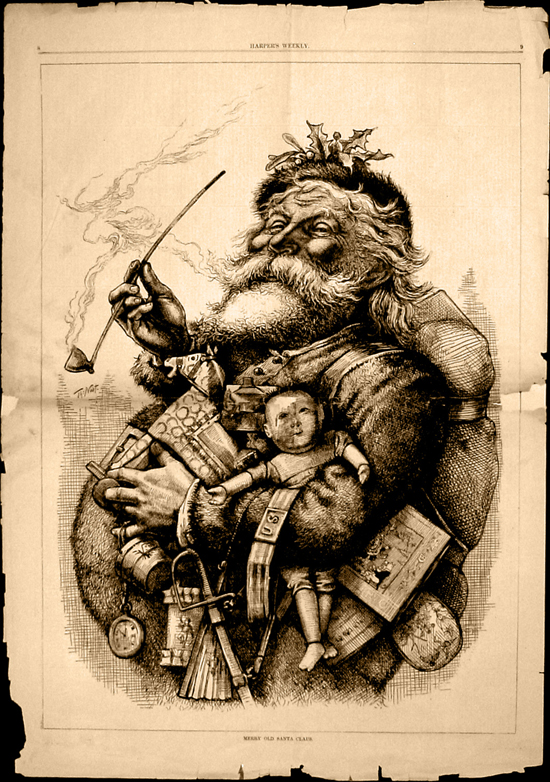 Vintage Santa Claus illustration.