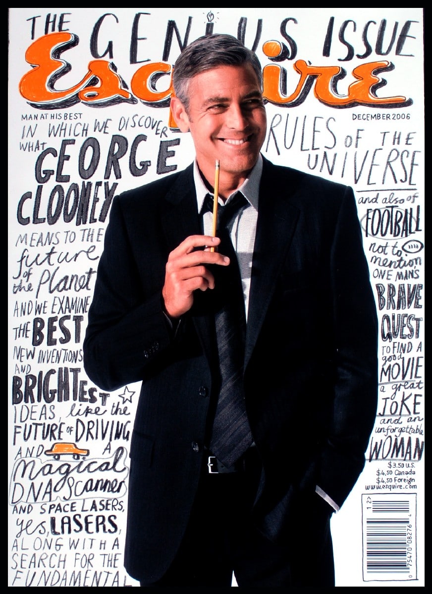 Magazine cover, esquire by George Clooney.