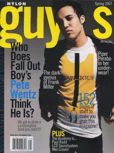 Magazine Cover, nylon guys by Pete Wentz. 