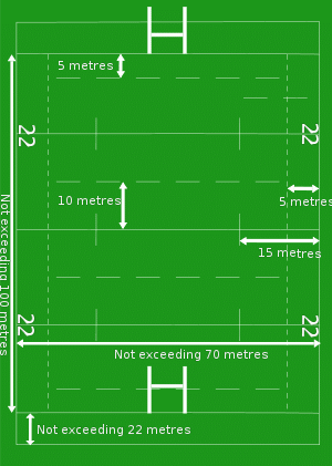rugby field rugby field pitch diagram in metres meters
