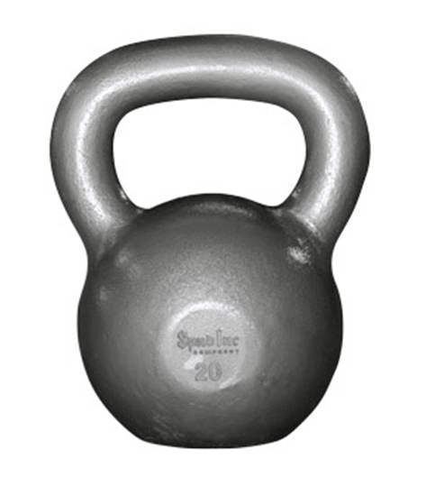 Kettlebell fitness equipment.