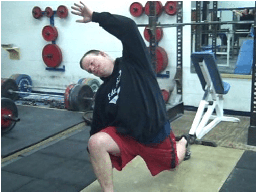 Man doing exercise for losing bodyweight.