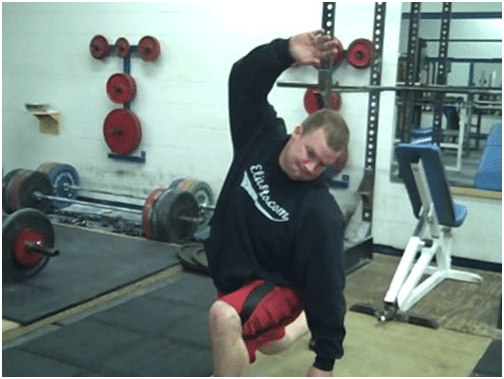 Man doing exercise for losing bodyweight.