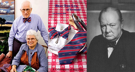 Beau Ties founders and Sir Winston Churchill bowties