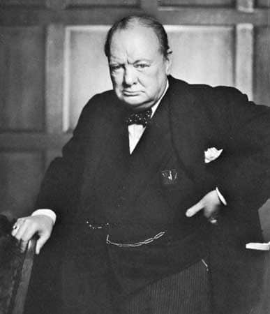 Winston churchill portrait prime minister uk scowl face.