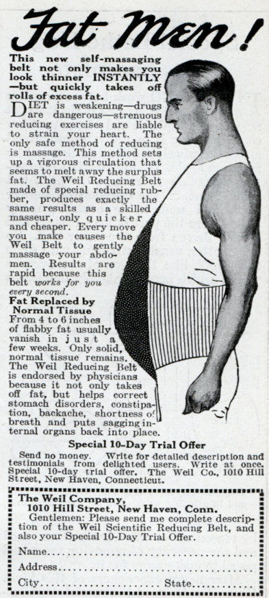 Weil belt for fat loss about belly reducer vintage ad.