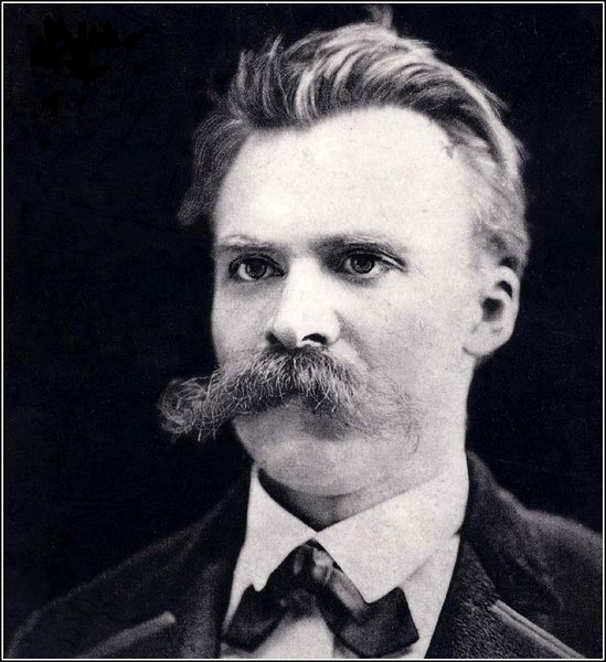 Friedrich Nietzsche's portrait showing mustache.