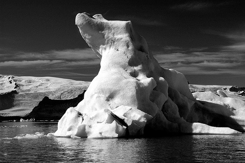 Iceberg in ocean.