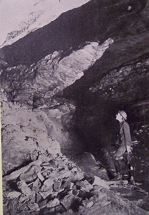 Vintage caver mammoth cave Kentucky spelunking.