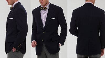 blazer jacket fit bow tie shoulders
