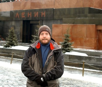 John Williamson standing outside in winter season. 