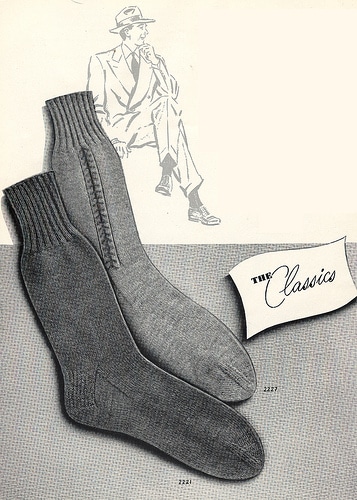 The Classics socks ad advertisement.