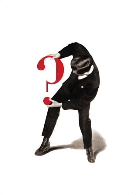 Book cover of a man holding a question mark by Padget Powell.