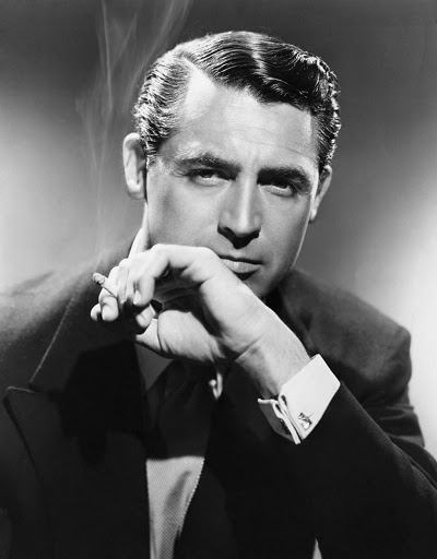 卡里·格兰特（Cary Grant）吸烟雪茄肖像。